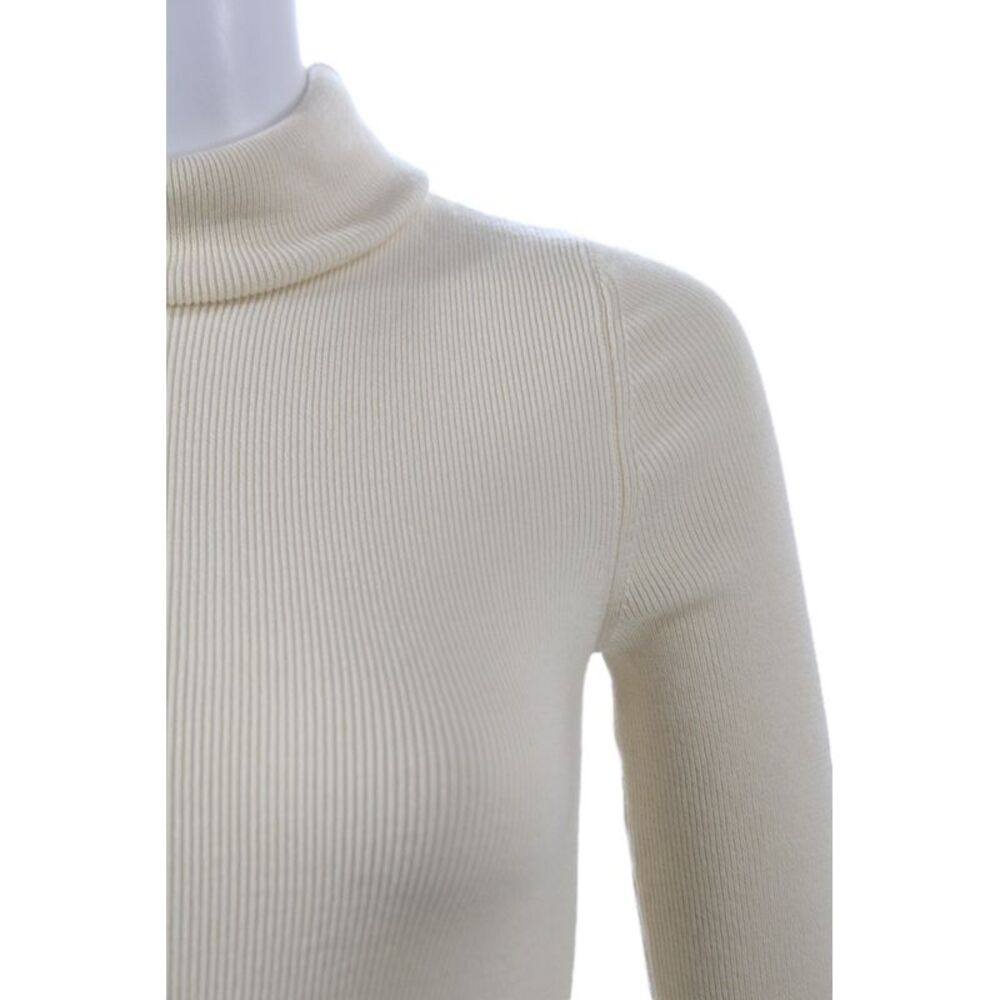 Gucci Women Turtleneck Pullover Sweater Ivory 100% Wool Long Sleeve Size S - Picture 2 of 11